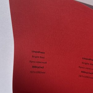 LinenPress Bright Red "Лен" Ярко-красный 300гр/м2