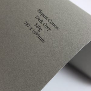 Бумага дизайнерская Elegant Cotton paper Dark Grey (темный серый), 320г/м2